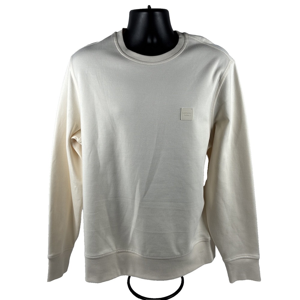 New Mens Michael Kors Oversized Fit Crewneck Sweatshirt Size M NWT Bone $128